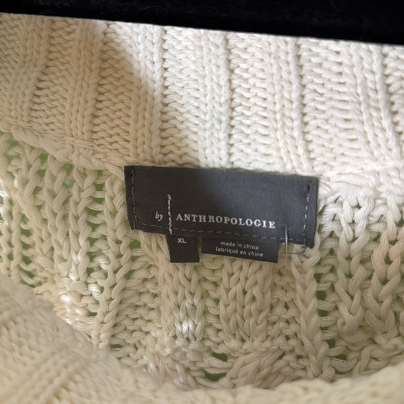Anthropologie XL Bella Cable-Knit Sweater - Picture 8 of 9
